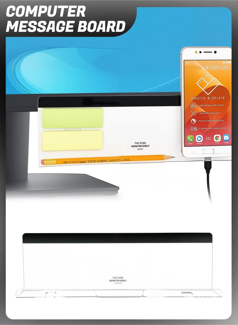 لوحة مذكرة شاشة الكمبيوتر ، اكسسوارات مكتب المكتب ، لوحة رسائل الكمبيوتر ، لوازم مكتبية للنساء الرجال ، حامل ملاحظة لاصقة للكمبيوتر ملحقات المكتب المنزلي مكتب رسالة مكتب ديكور المكتب - Image 1